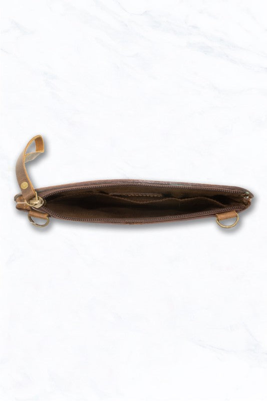Genuine Leather Cowhide Clutch Purse